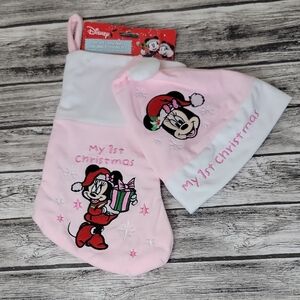 Disney Pink and White Minnie Mouse Christmas Set